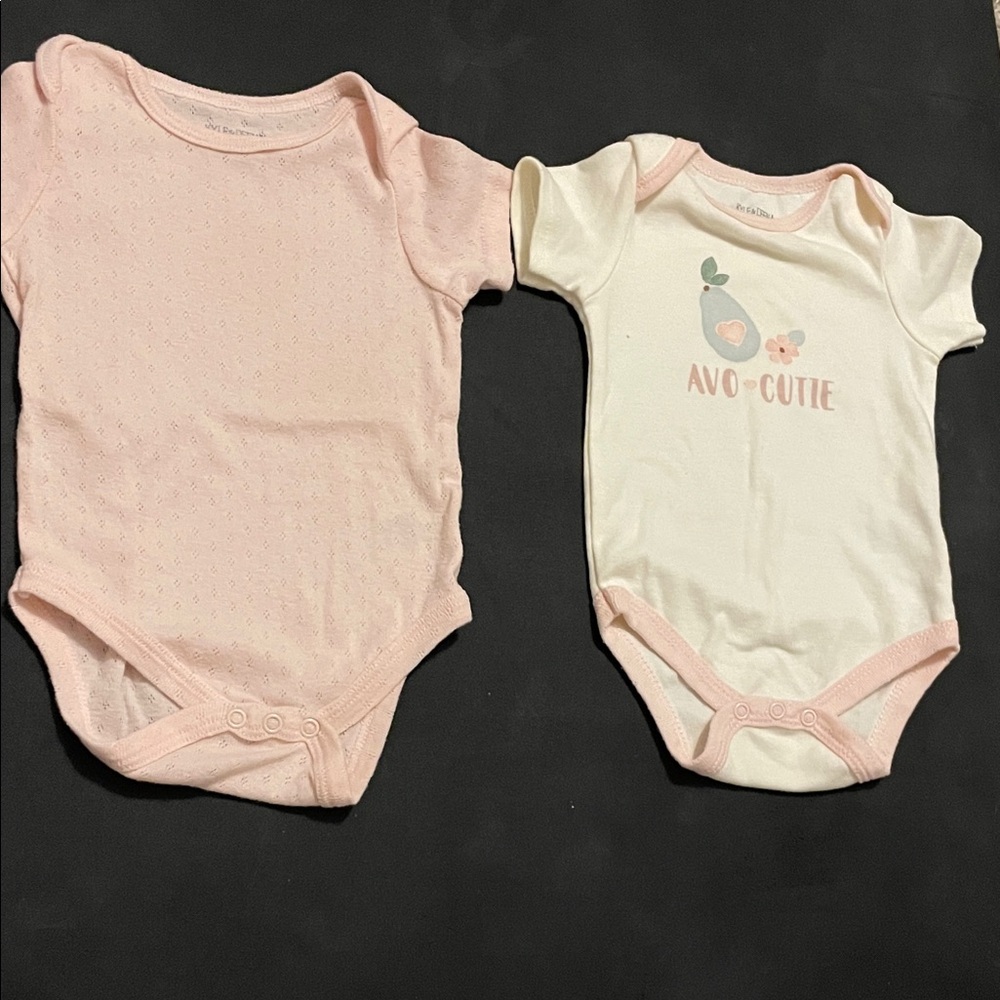 Pink and Cream Onesie Set Size 6-9M